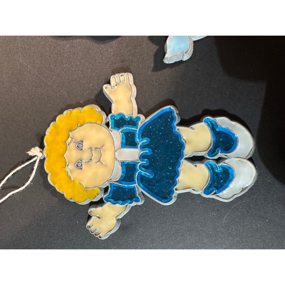 Vintage Cabbage Patch Kids Care Bears Suncatcher Ornament Lot 80s Decor 3pc - Picture 2 of 6